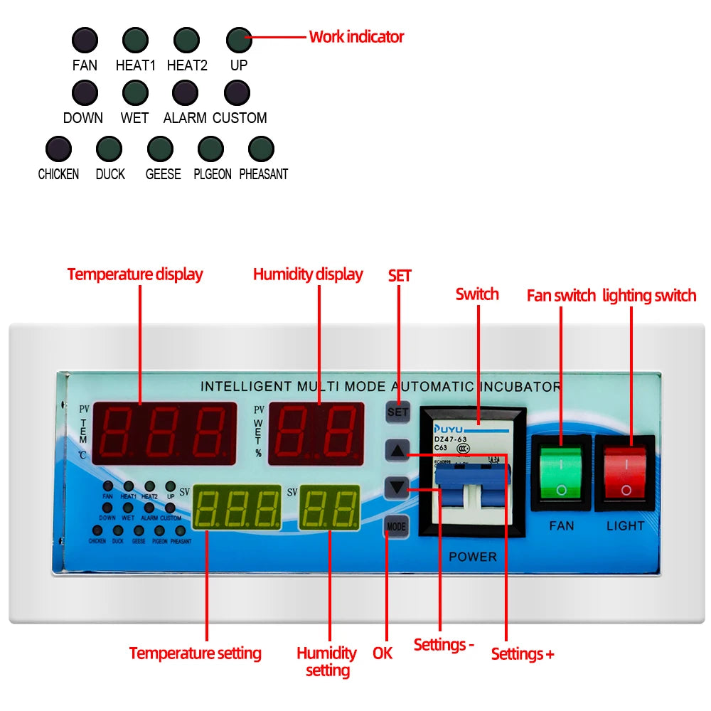 XM-18E Egg Incubator Controller &ndash; Humidity Control System