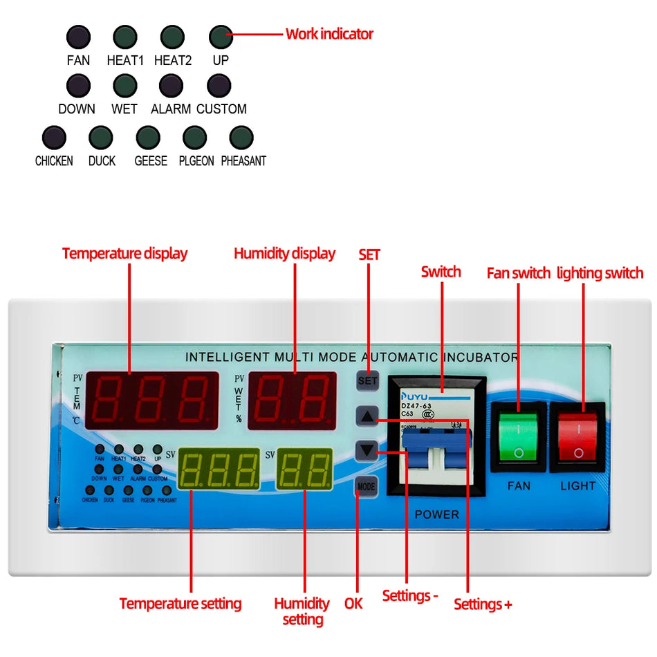 XM-18E Egg Incubator Controller &ndash; Humidity Control System