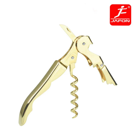 Viski KO418 Waiters Friend Corkscrew 3 In 1 Portable Opener Champagne Gold
