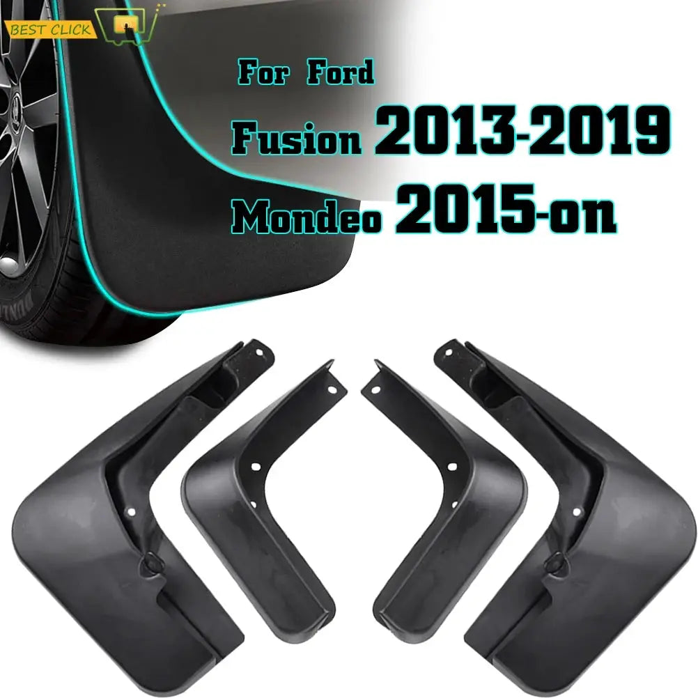 Set Molded Mud Flaps For Ford Fusion 2013-2019 Mondeo MK5 2015-on Mudflaps Splash Guards Mud Flap Mudguards Fender Front Rear by InterCyprus Trading Ltd