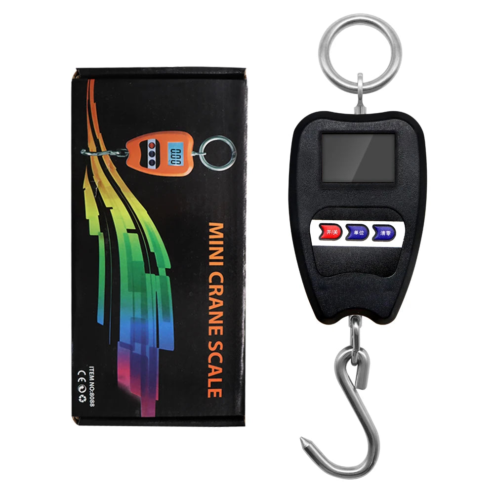 200kg Digital Crane Hook Scale &ndash; Large LCD Display Black