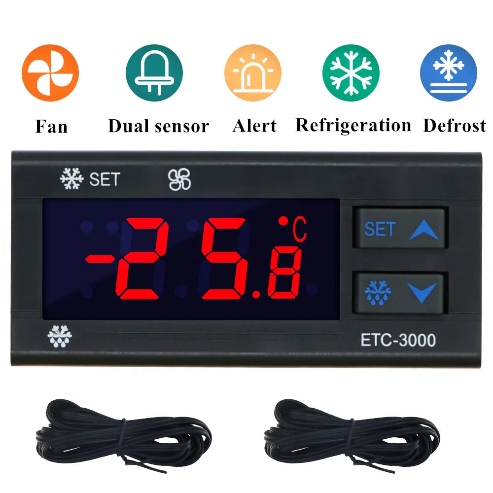 ETC-3000 Temperature Controller &ndash; Dual Sensor Thermostat