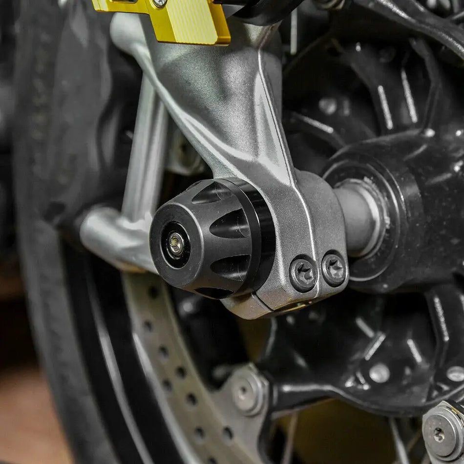 Motorcycle Front Axle Fork Crash Slider For BMW RNINET RNINE T R NINE T NINET R9T R9 T 2014-2017 Wheel Fork Axle Crash Protector by InterCyprus Trading Ltd