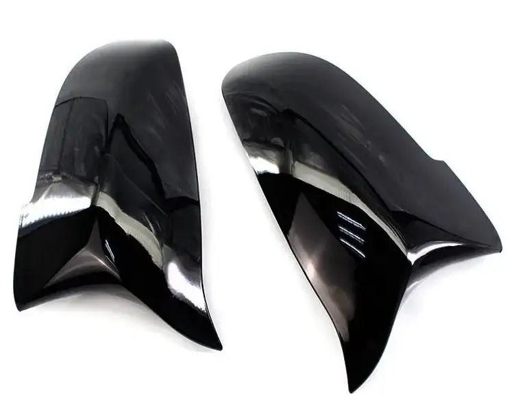 Carbon Fiber Rear View Mirror Caps BMW 5 6 7 Series Glossy Black