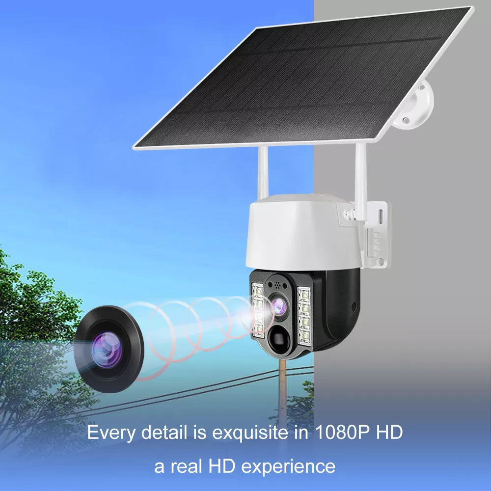 V380 PRO Security Camera  - Battery Powered  Solar Wifi Camera (When There Is No Electricity Or You Prefer Not To Wire The Camera)