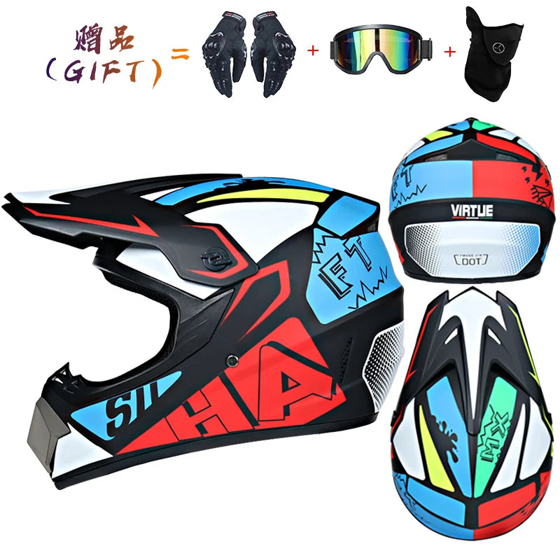 Orz Kids Motocross Helmet - Durable ABS Off-Road Safety 32 / S