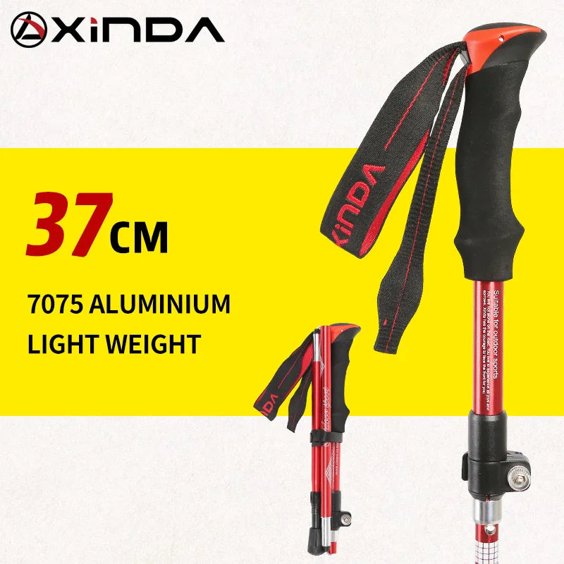 XINDA XD-PJ13 Folding Trekking Poles &ndash; Ultralight Quick Lock