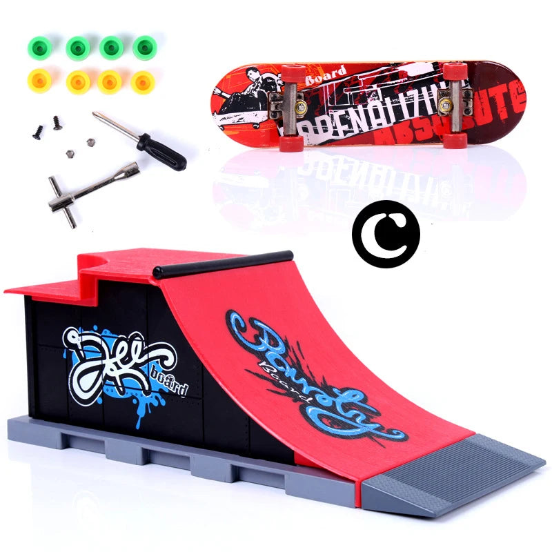 Finger Skateboards TTS00113 &ndash; Mini Skate Park Practice Kit C 23.5x10x9