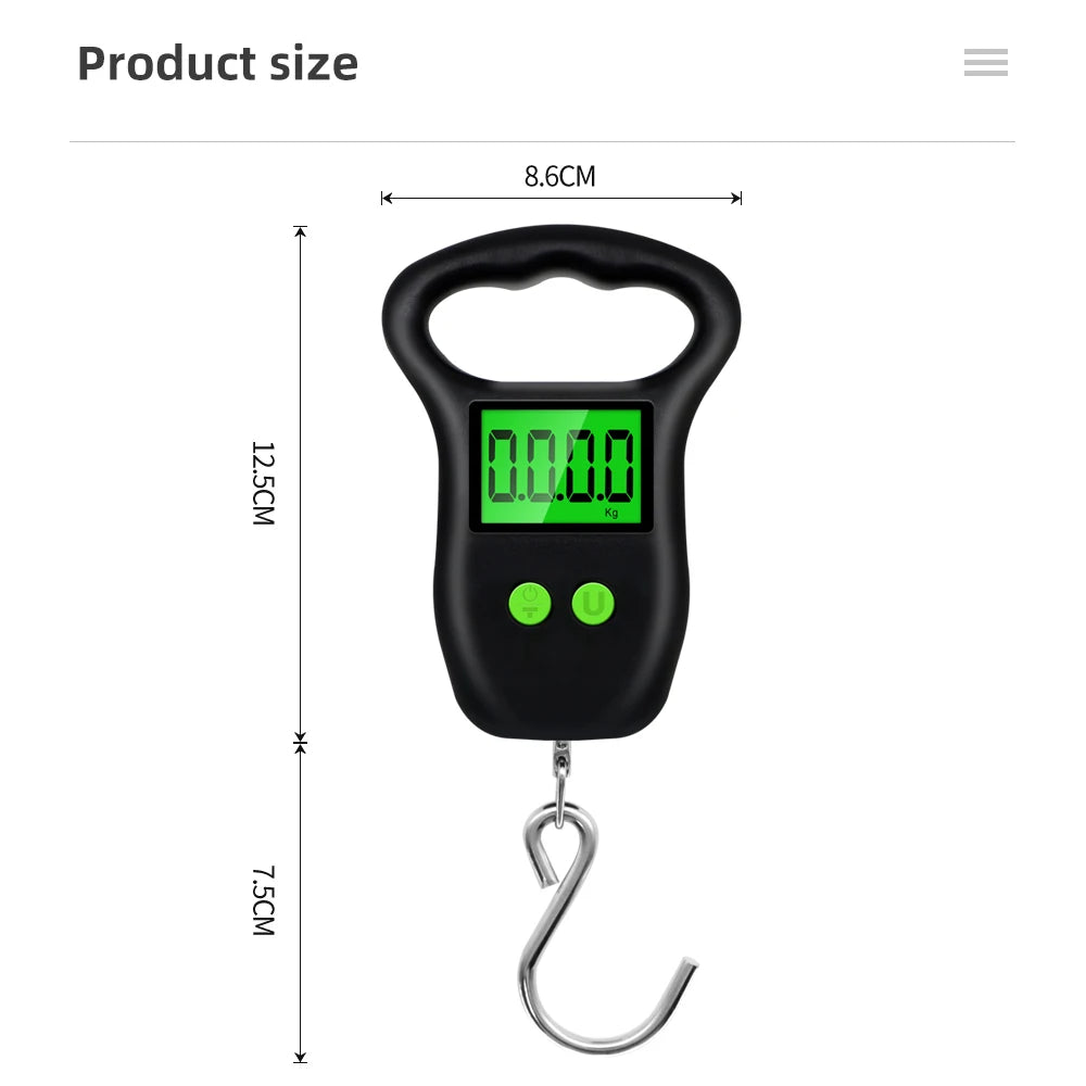 Portable Hand Held Digital Luggage Scale &ndash; LCD Display