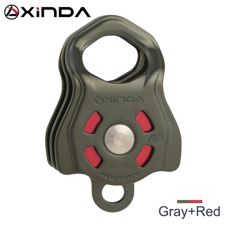 Double Pulley &ndash; Ball Bearing Smooth Operation For Climbing Gray and Red