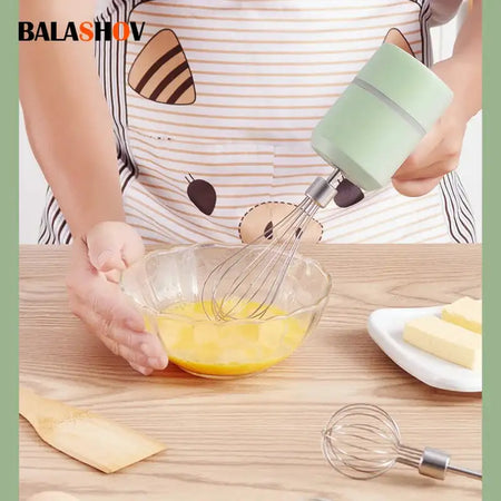 Wireless Portable Handheld Electric Food Mixer 3 Speeds