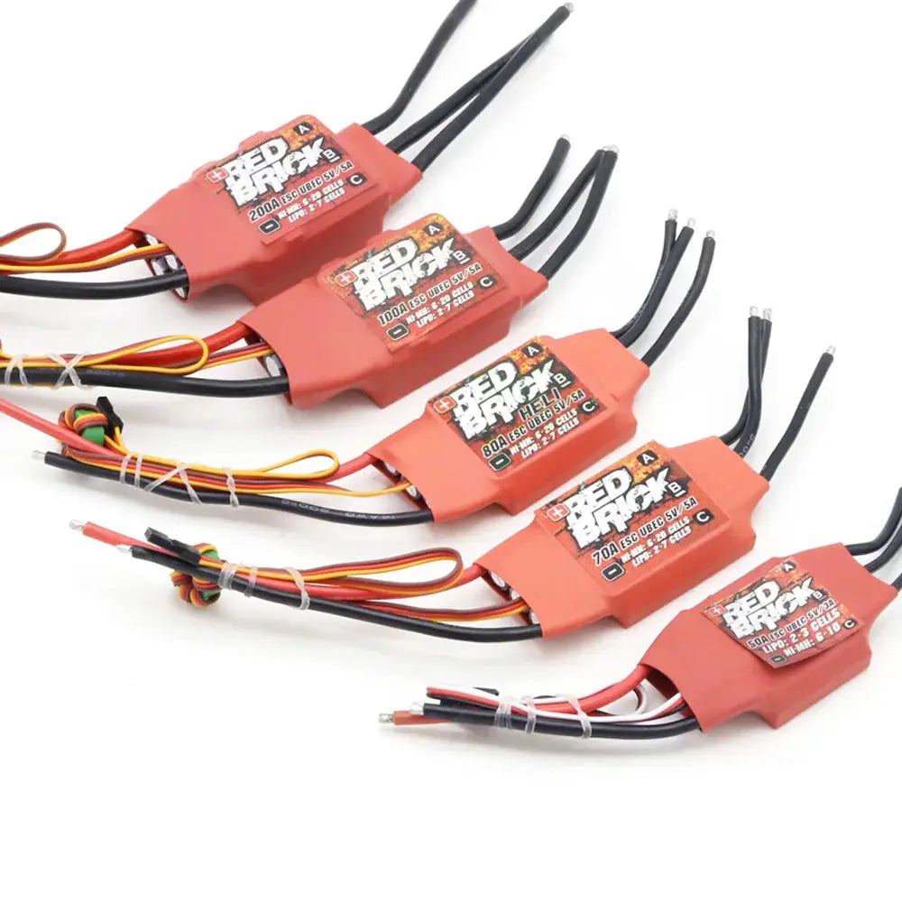 Red Brick 50A 70A 80A 100A 125A 200A Brushless ESC Electronic Speed Controller 5V/3A 5V/5A BEC for FPV Multicopter by InterCyprus Trading Ltd