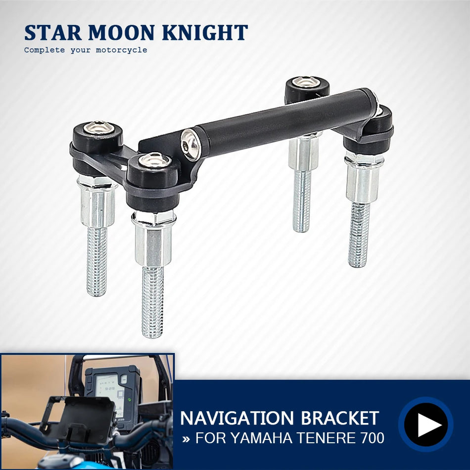 Yamaha Tenere 700 Stūres Tālruņa GPS Turētājs, Alumīnija Plāksnes Turētājs ar Vibrācijas Samazināšanu