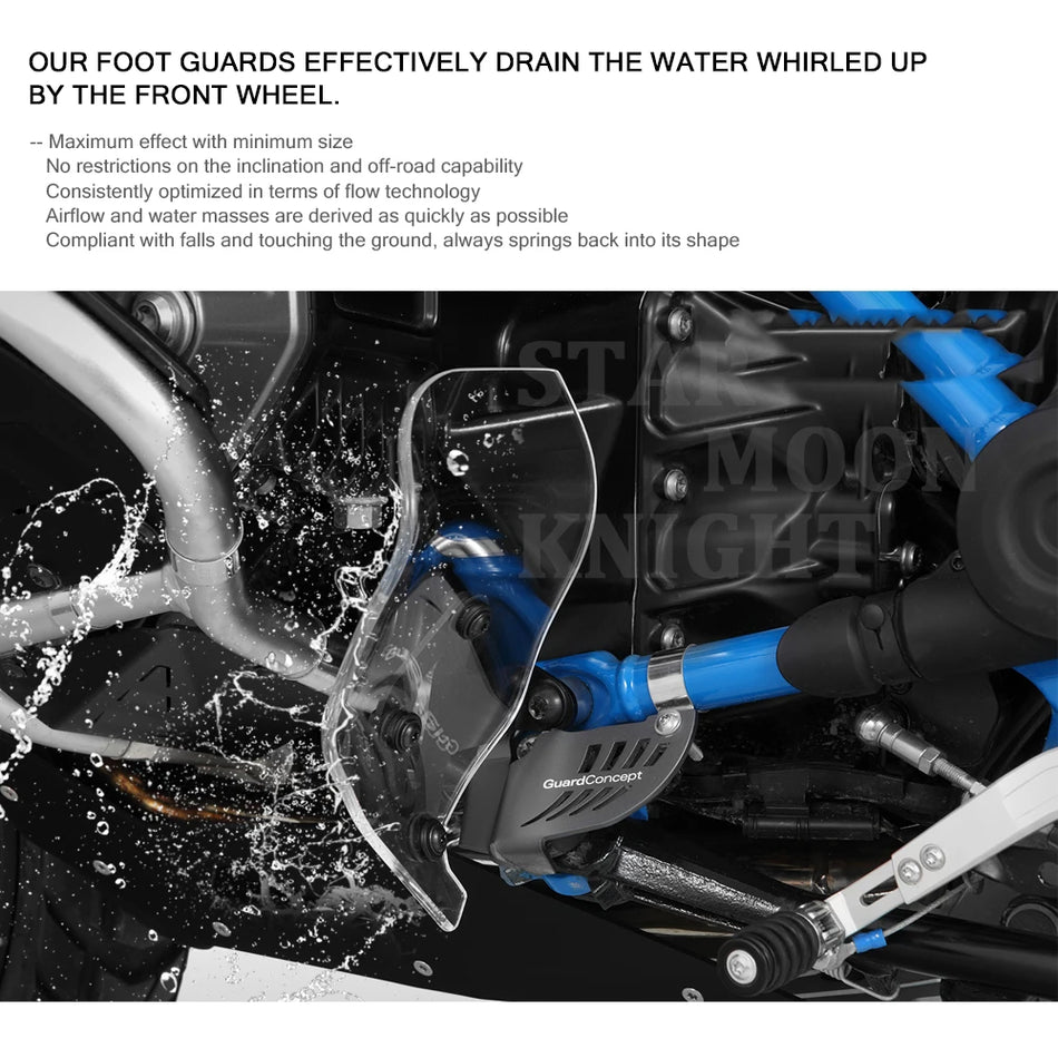 BMW R1250GS R1200GS ADV LC R 1200 Προστατευτικό Ποδιού Splash, Πίσω Κάλυμμα Μοχλού Φρένου Ποδιού και Λεβιέ Ταχυτήτων