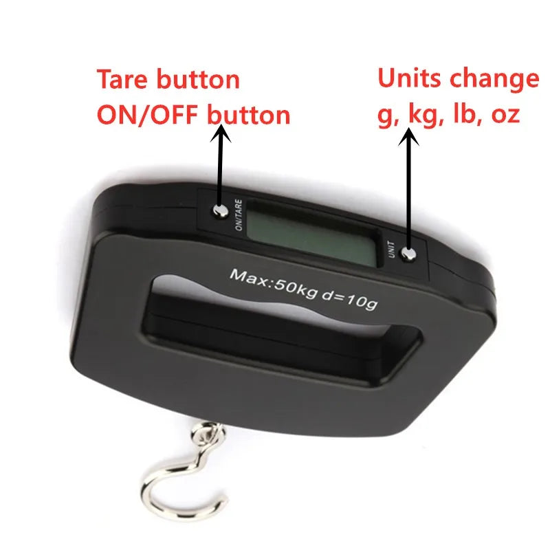 JUANJUAN Portable Hook Scale &ndash; Accurate 50Kg Capacity with Backlight