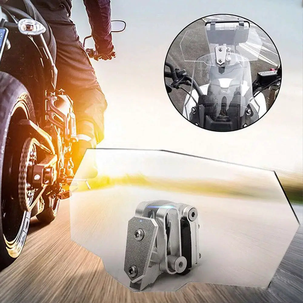 Airflow Adjustable Windscreen Wind Deflector Universal Motorcycle Windshield for Kawasaki BMW Ducati honda Benelli Triumph Yamah by InterCyprus Trading Ltd