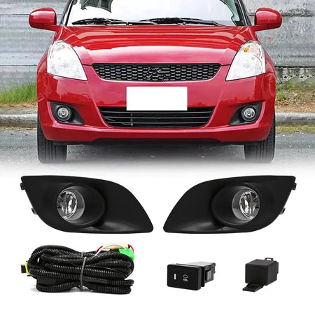 For Suzuki Swift 2011 2012 2013 2014 2015 2016 2017 Car LED Fog Light Day Time Running DRL Wires Harness Switch Waterproof by InterCyprus Trading Ltd
