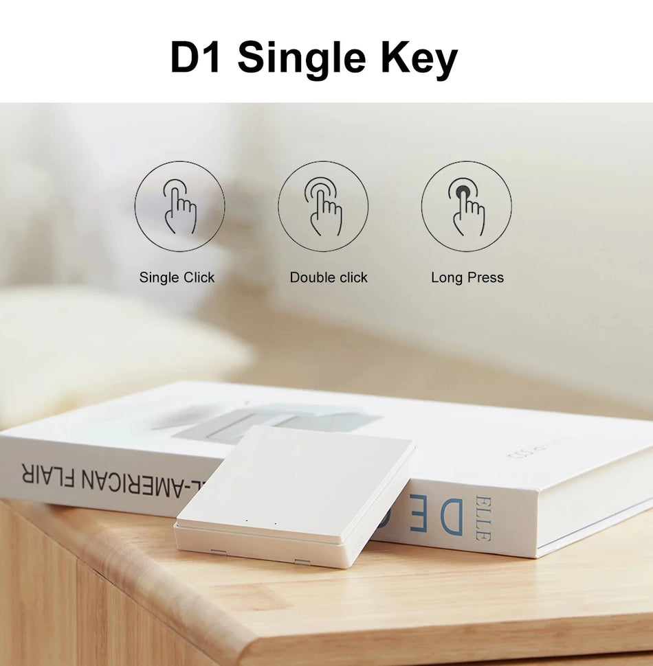 Interruptor de Pared Inteligente Inalámbrico Aqara D1 con Zigbee y HomeKit
