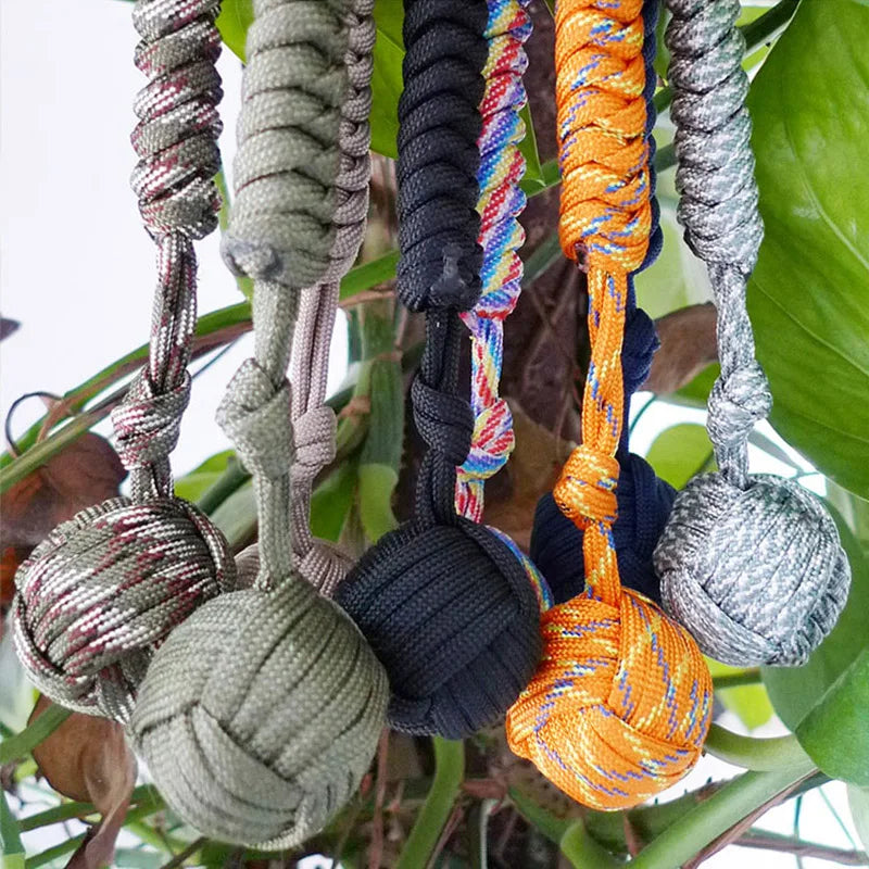 Monkey Fist Paracord Key Chain &ndash; Stainless Steel Ball