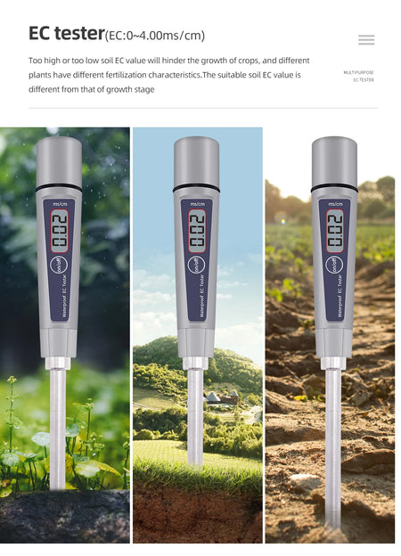 EC-316 Soil EC Tester - Digital ATC Conductivity Meter