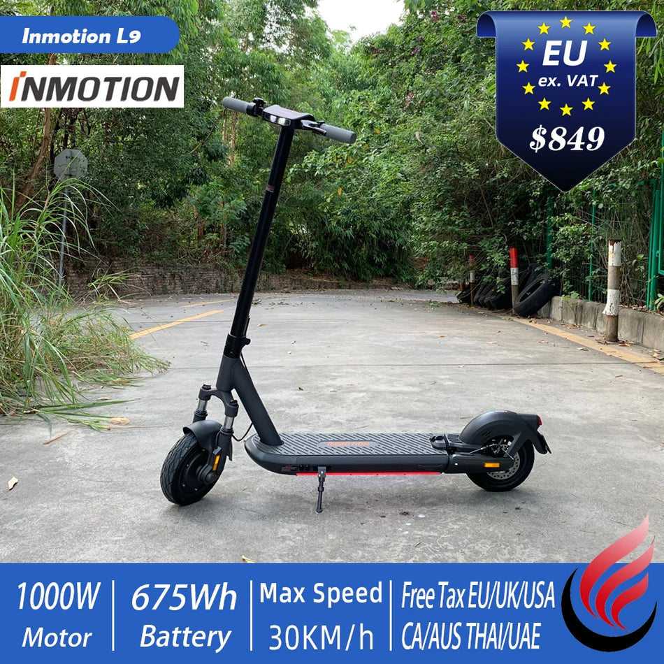 INMOTION L9 Ηλεκτρικό Σκούτερ Με 1000W Μοτέρ, Αναδιπλούμενο, LED Φώτα, Έξυπνη Εφαρμογή