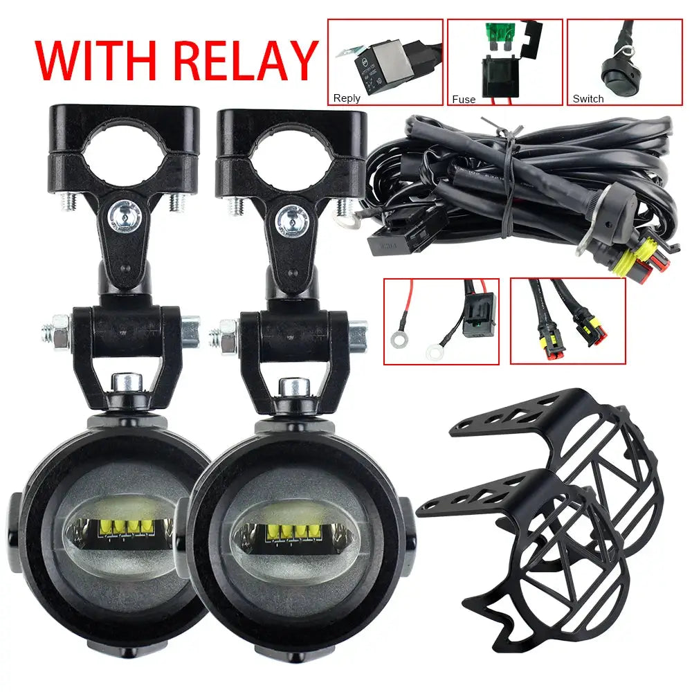 Auxiliary Lights for BMW Motorcycle 40W 6000K Spot Driving Fog Lamps For BMW R1200GS F800GS F700GS F650 K1600 by InterCyprus Trading Ltd