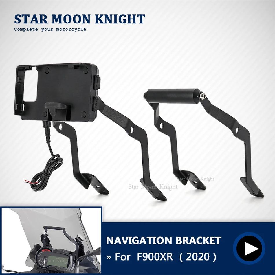 BMW F900XR Vējstikla Stenda Turētājs ar Metāla Plāksni, lai Turētu Telefonu GPS Navigācijai