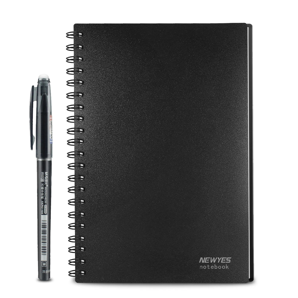 Cahier effaçable réutilisable A6 avec lignes et stylo, économiser du papier