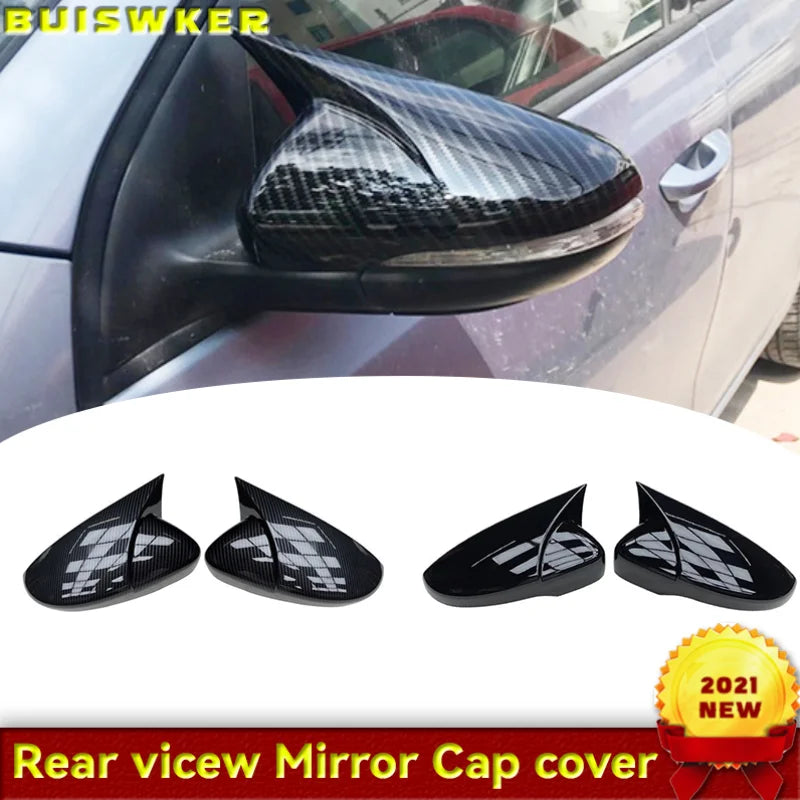 Carbon Look Side Mirror Covers For Volkswagen Golf 6 Mk6 GTI GTD