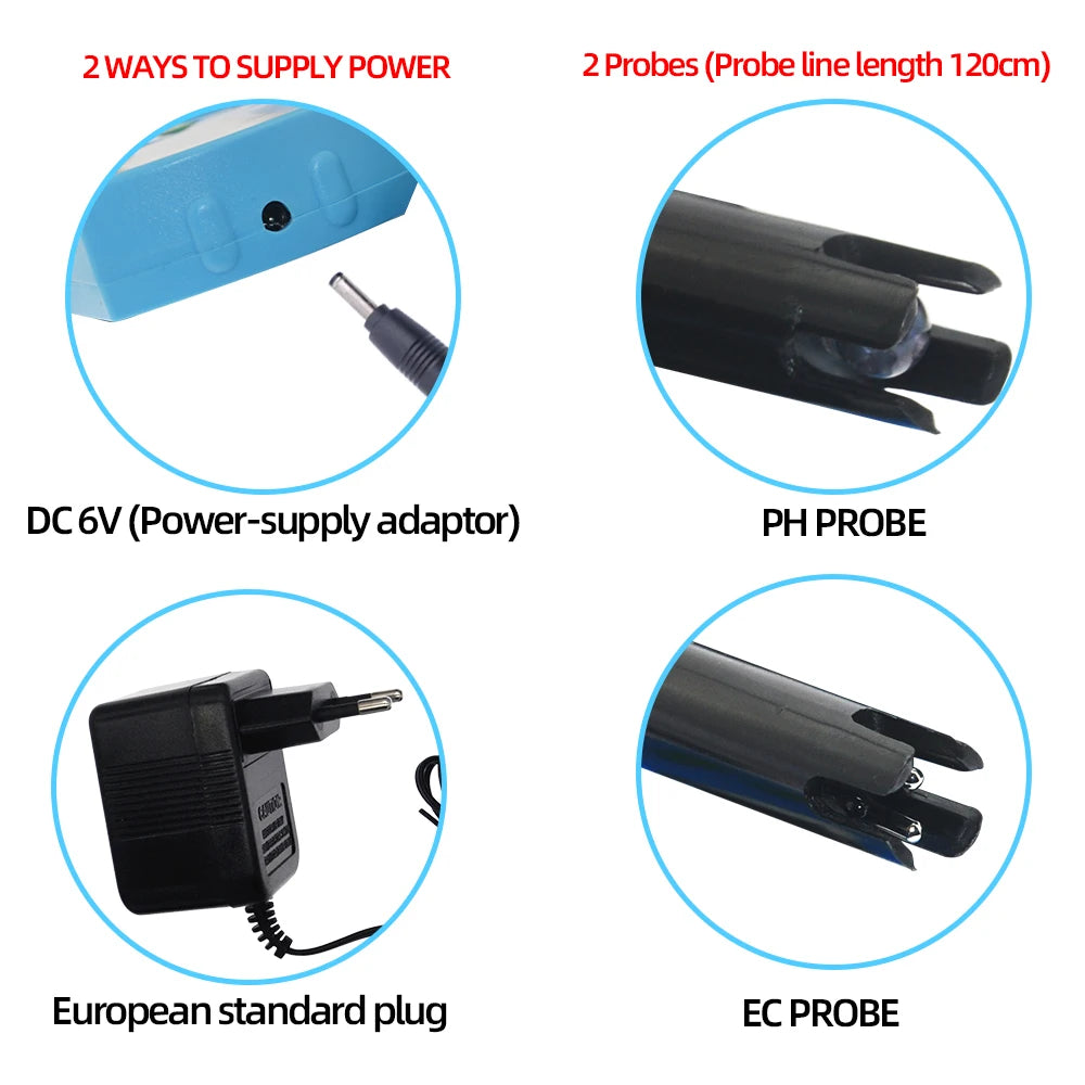 PH-9853 2 In 1 PH EC Monitor &ndash; Aquarium Water Quality