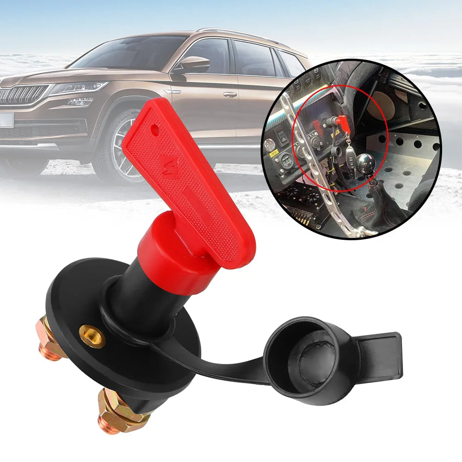Automobilio akumuliatoriaus jungiklis perjungimo pagrindinis saugiklis 24V ir 12V, plastikas ir metalas
