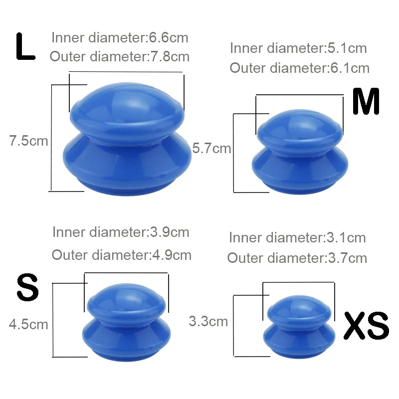4Pcs Anti Cellulite Vacuum Silicone Cups Set &ndash; Detox Boost