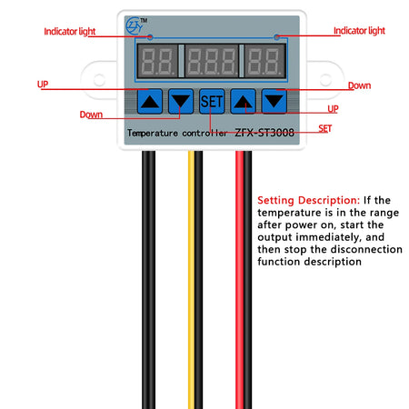 ZFX-ST3008 Microcomputer Temperature Controller &ndash; Adjustable NTC10K Measurement