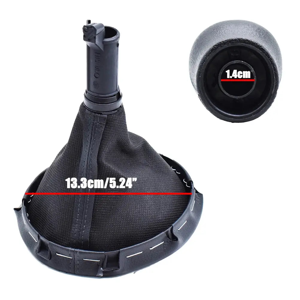 5 Speed Manual Black Gear Shift Knob Kit Gaiter Boot Cover For VW T5 T5.1 T6 Leather Gear Stick Cover Dust-Proof Replacement by InterCyprus Trading Ltd