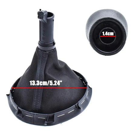 5 Speed Manual Black Gear Shift Knob Kit Gaiter Boot Cover For VW T5 T5.1 T6 Leather Gear Stick Cover Dust-Proof Replacement by InterCyprus Trading Ltd