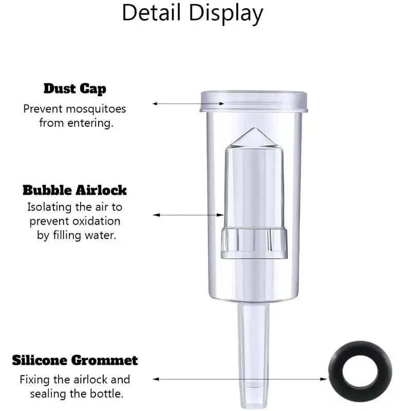 Plastic Homebrew Airlock Set &ndash; Silicone Grommets Included