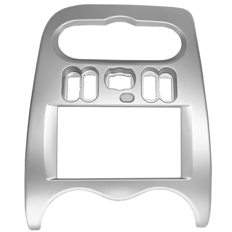 Automobilio radijo fasadas 2 Din su CD apvadu Renault Logan Sandero Duster ABS plastiko prietaisų skydelio rinkinys sidabrinis
