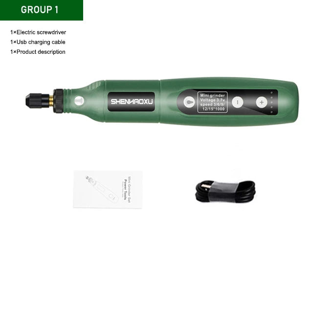 5-Speed Cordless Engraving &amp; Drilling Tool with Battery and Accessories PSD-008-drill / CHINA