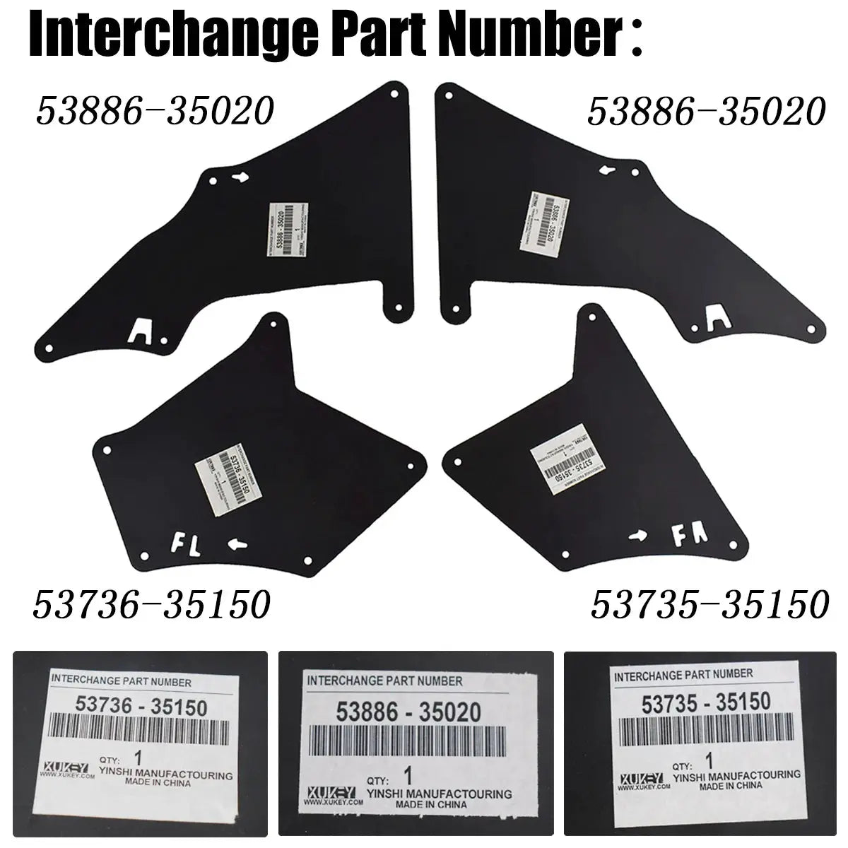 Apron Seal Mud Flaps Shield For Lexus GX470 GX460 GX 470 460 2003 - 2020 Guards Mudflaps W / Clips Flares Fender Liners Splash by InterCyprus Trading Ltd