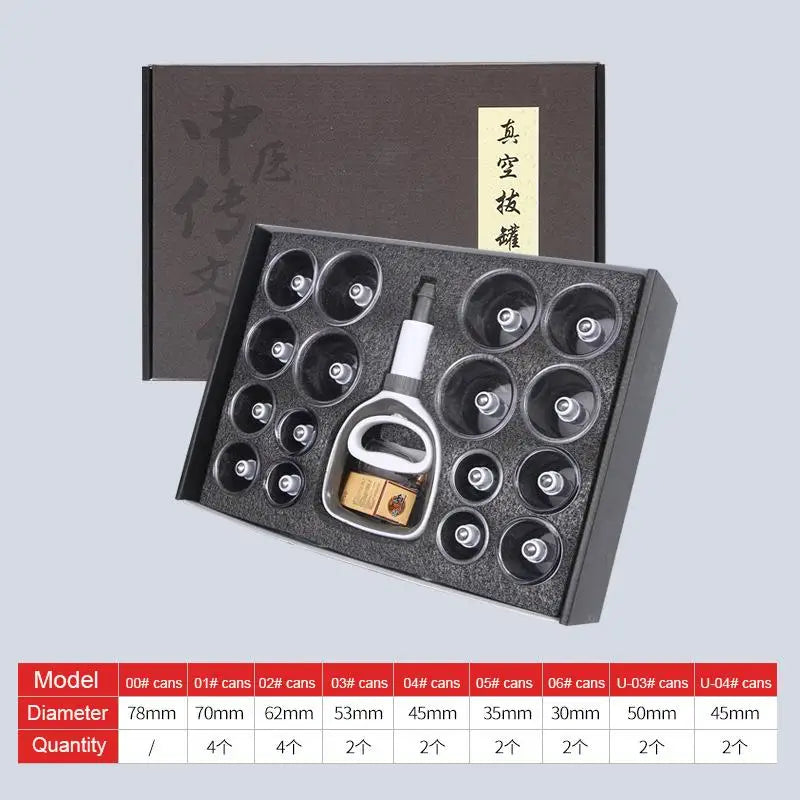 24 Cans Suction Cup Therapy Massager &ndash; Vacuum Cupping 20 Cans