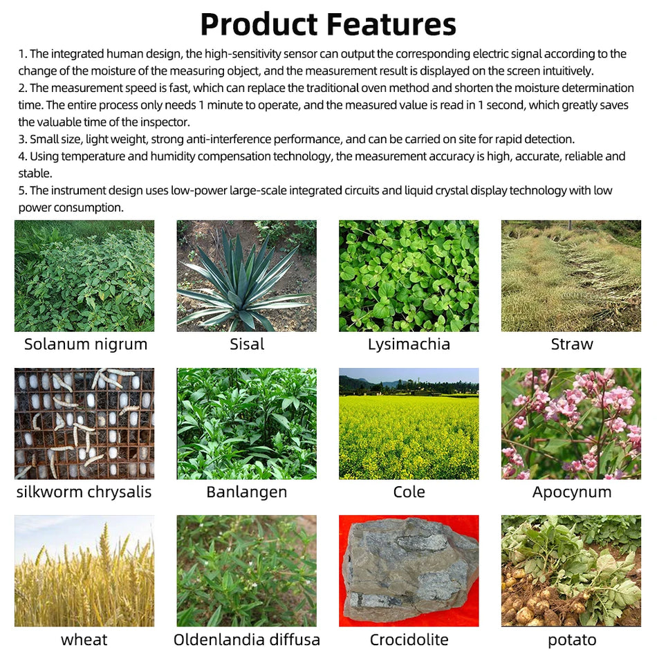 TK100H Handheld Hay Moisture Meter &ndash; High Accuracy 0-80 RH