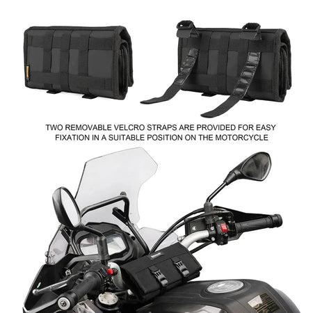 Rhinowalk Motorcycle Tool Bag Roll Toolkit Saddle Bag Portable Repair Kit Storage Pouch Universal Large Capacity Side Tool Bag by InterCyprus Trading Ltd