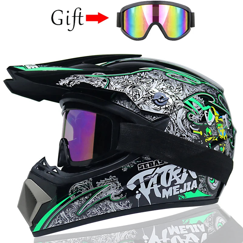 Unisex Off-Road Motorcycle Helmet for Kids - Lightweight Motocross Safety Gear