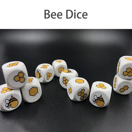 10Pcs Wooden Dice Blocks - Montessori Math Toy For Kids