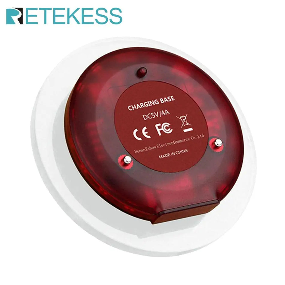 Restorāna zvanu sistēma ar bezvadu uzlādes bāzi RETEKESS T119