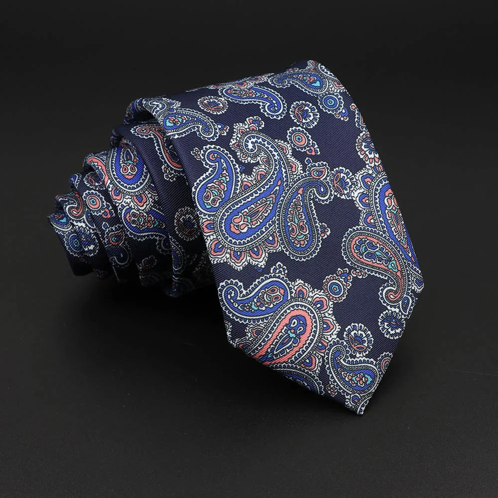 Paisley Floral Soft Silk Necktie for Men