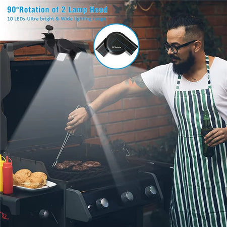 Super-Bright Double Head BBQ Grill Light - Heat Resistant &amp; Portable