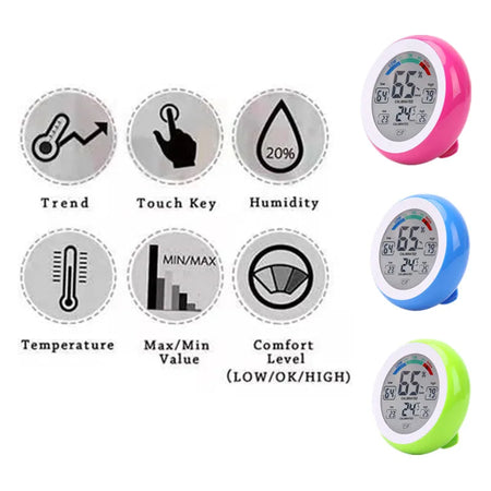 Digital Thermometer Hygrometer Mini - Compact Indoor Sensor