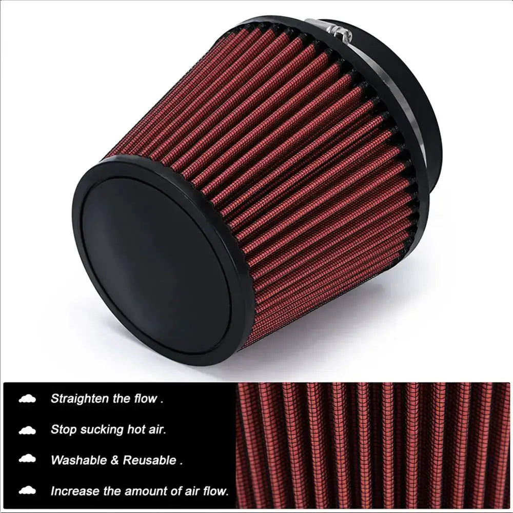 Universal Car Air Filter Modification High Flow Inlet Car Cold Air Intake Air Filter Cleaner Pipe Modified Scooter 76/100mm by InterCyprus Trading Ltd