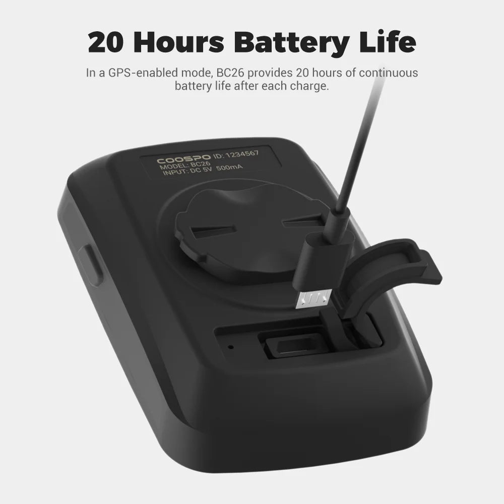 CooSpo BC26 &ndash; Wireless GPS Speedometer with App Sync